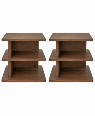 Cassie 2-Piece Wood Rounded-Edge End Tables Set