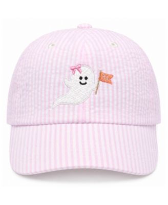Baby/Toddler Girls' Ghost Seersucker Bow Baseball Hat