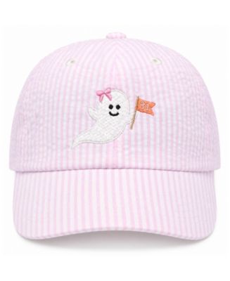 Bits & Bows Baby/Toddler Girls' Ghost Seersucker Bow Baseball Hat - Macy's