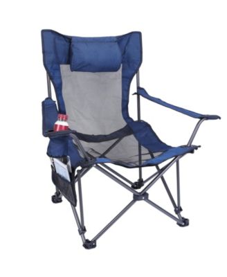 Outdoor Chair, Folding Design, Carry Bag, Cup Holders, Adjustable Backrest, Storage Pockets, 330 lb Capacity