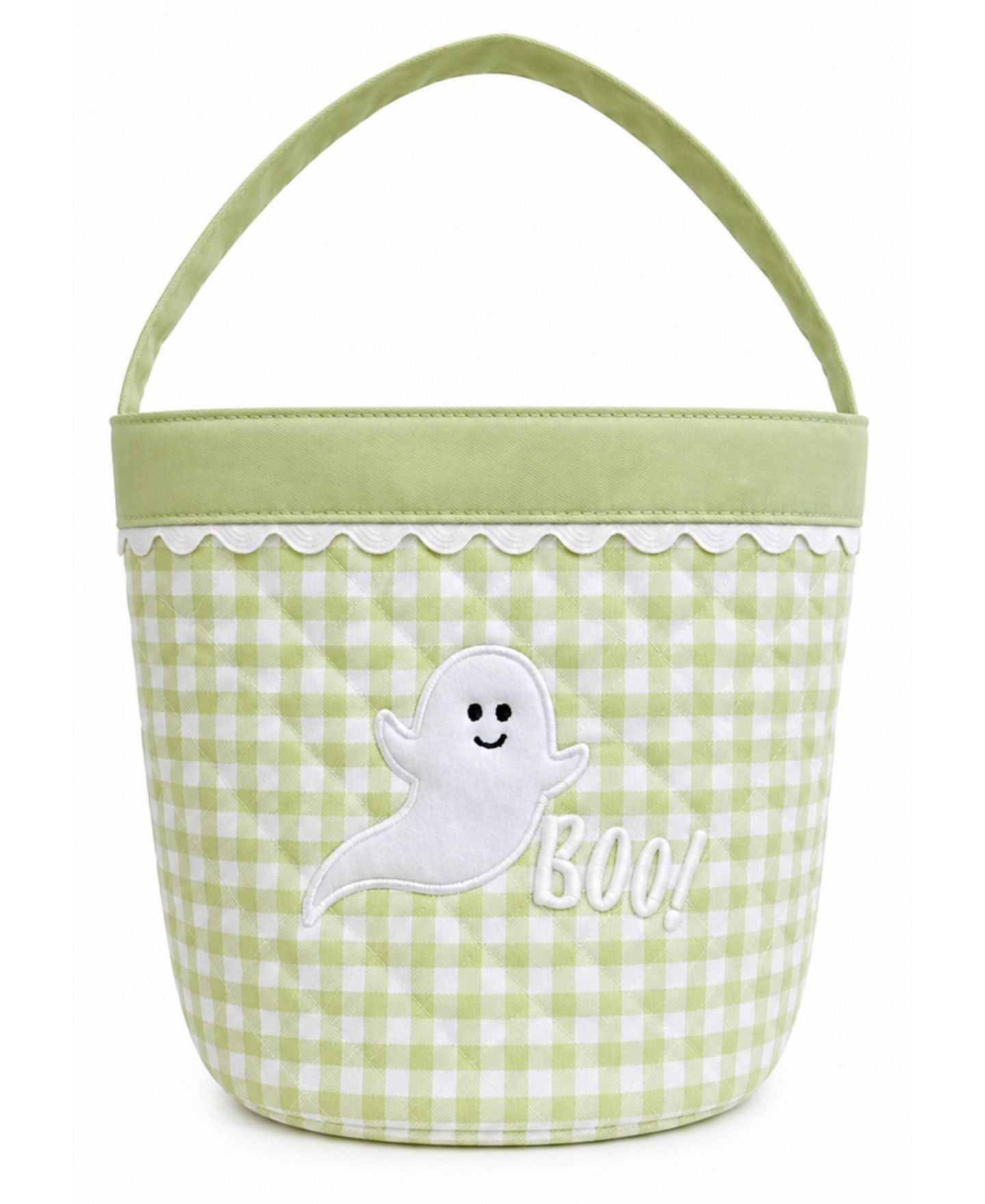 Детская сумка Bits & Bows Glow-in-the-Dark Ghost Halloween Tote, цвет: Зелёный / Белый — фото 1