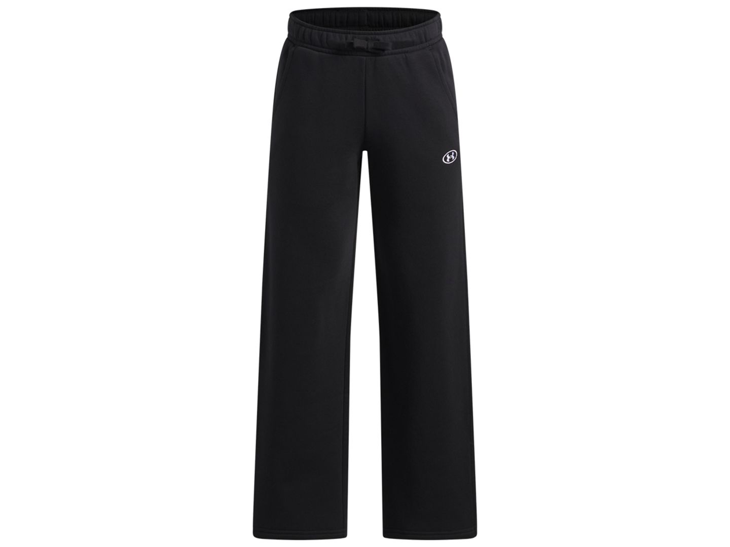 Брюки Under Armour Rival Fleece Open-Hem Cotton-Blend для мальчиков, цвет: Чёрный — фото 1