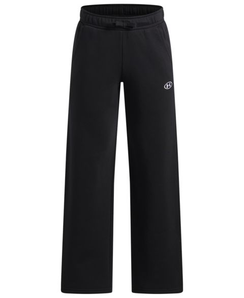 Брюки Under Armour Rival Fleece Open-Hem Cotton-Blend для мальчиков, цвет: Чёрный