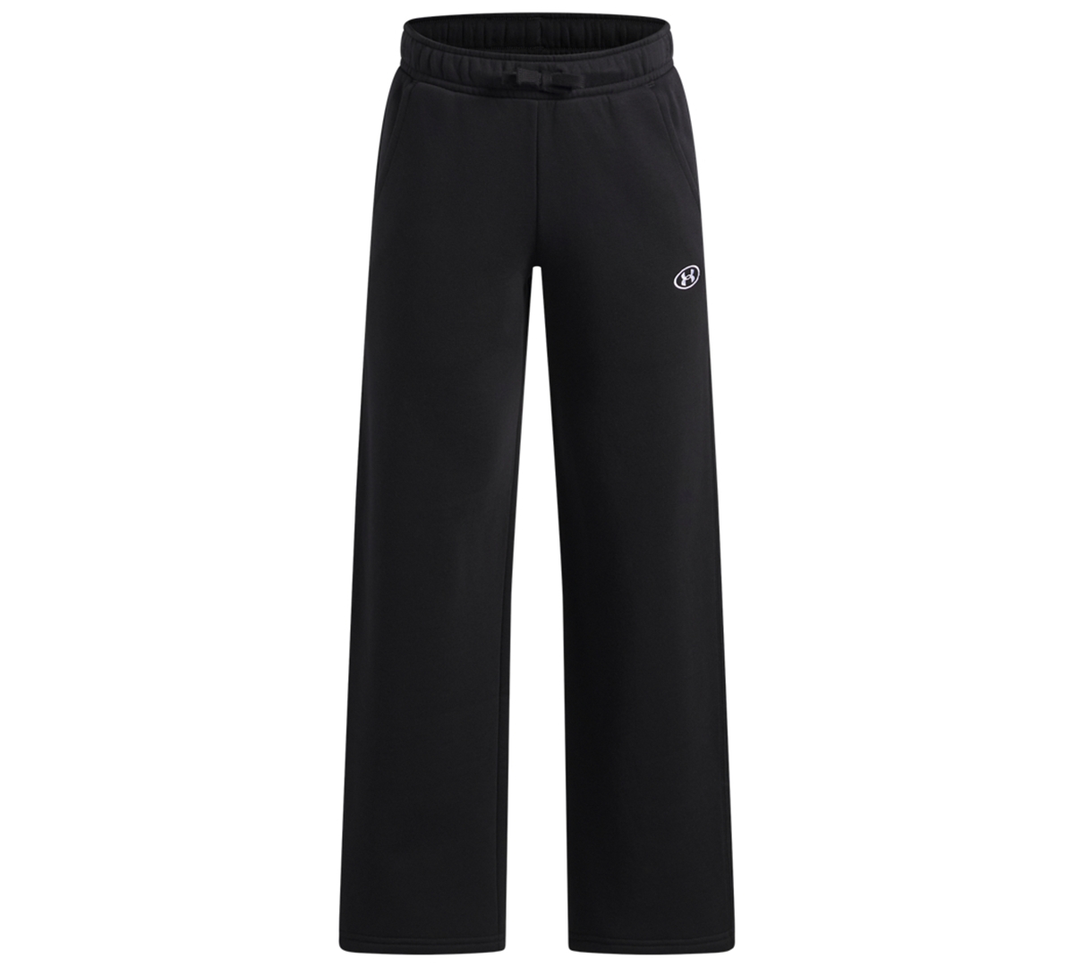 Under Armour Kids' Boys' 8-20 Rival Fleece Open-hem Cotton-blend Pants In Black