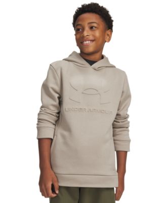 Boys' 8-20 Armour Fleece Embossed Long-Sleeve Kangaroo-Pocket Hoodie