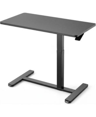 27.6" W x 15.7" D Mobile Laptop Desk, Height Adjustable Rolling Overbed Table with Wheels for Sofa and Home Office