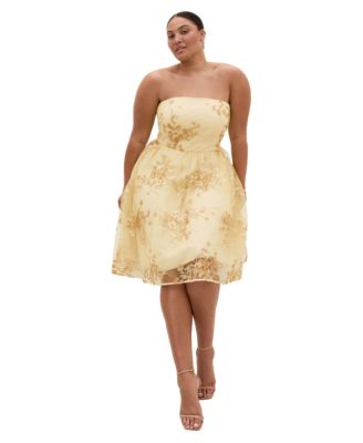 Plus Size Addison Embroidery Tulle Dress