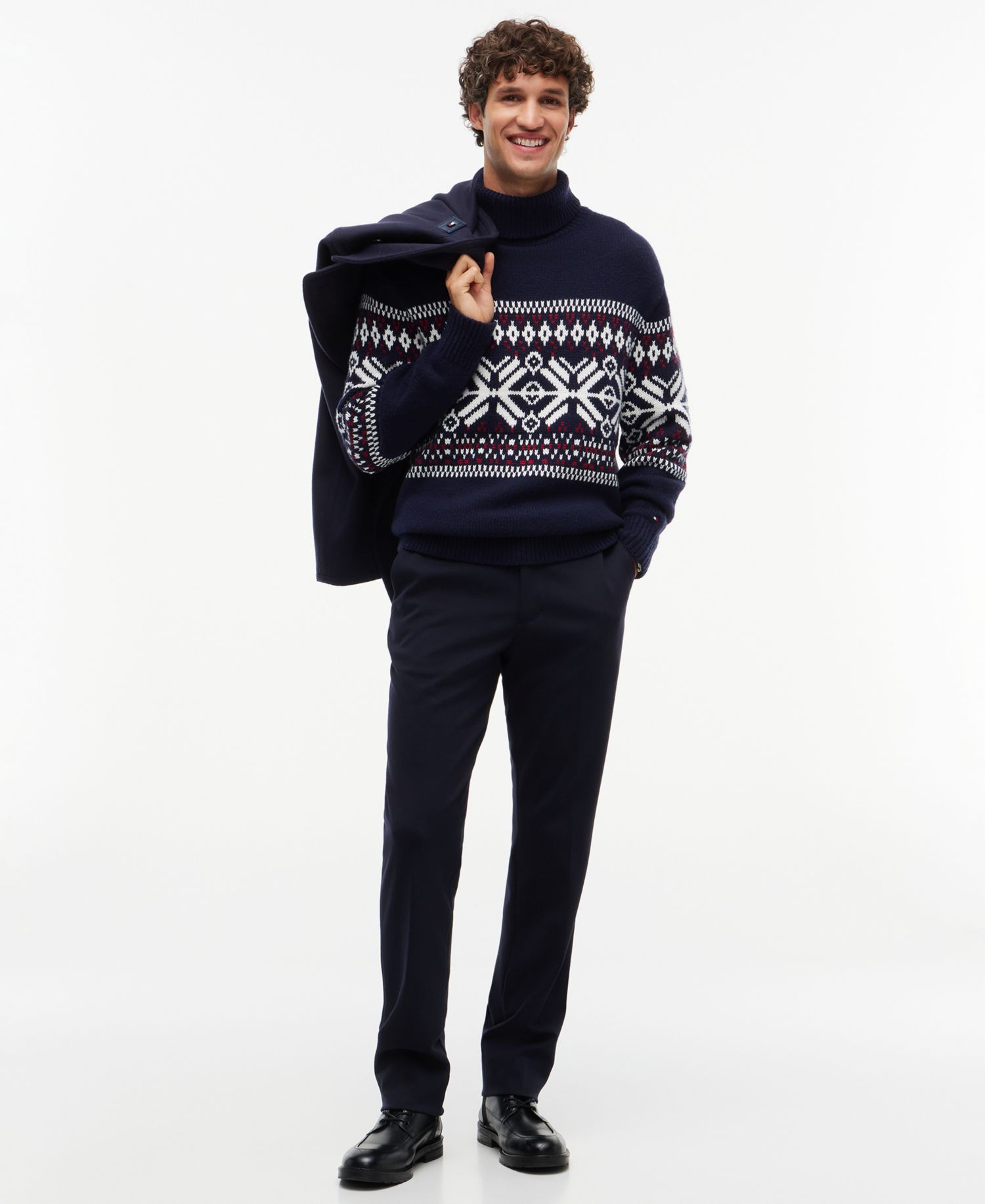 Men's Fair Isle Wool-Blend Roll Neck Sweater