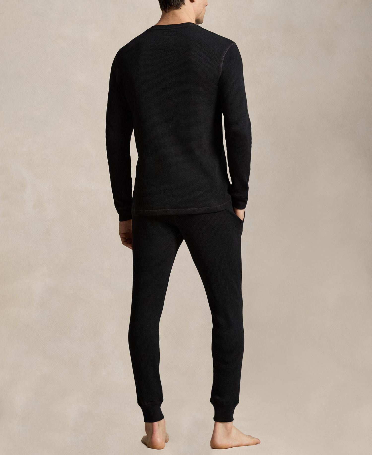 Men's Polo Bear Waffle-Knit Long-Sleeve Crewneck Top and Joggers, 2-Piece Set