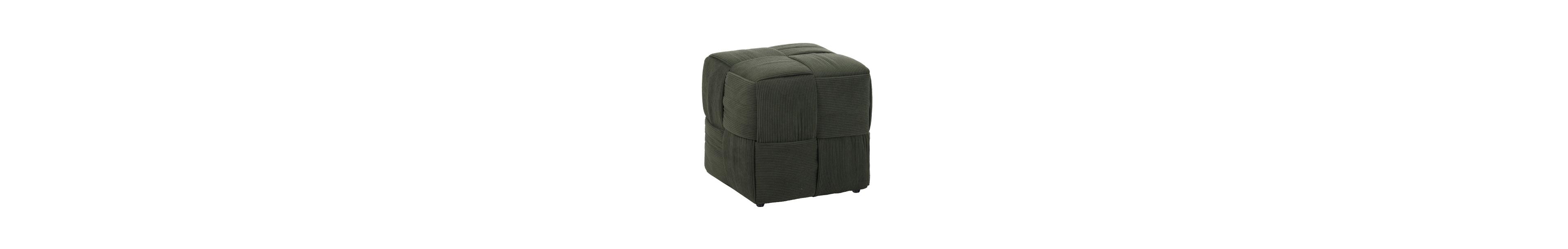 Flynama Square Corduroy Ottoman Footrest, 300 Lbs Sturdy Wood Frame No-Assembly Multiuse Sofa Stool