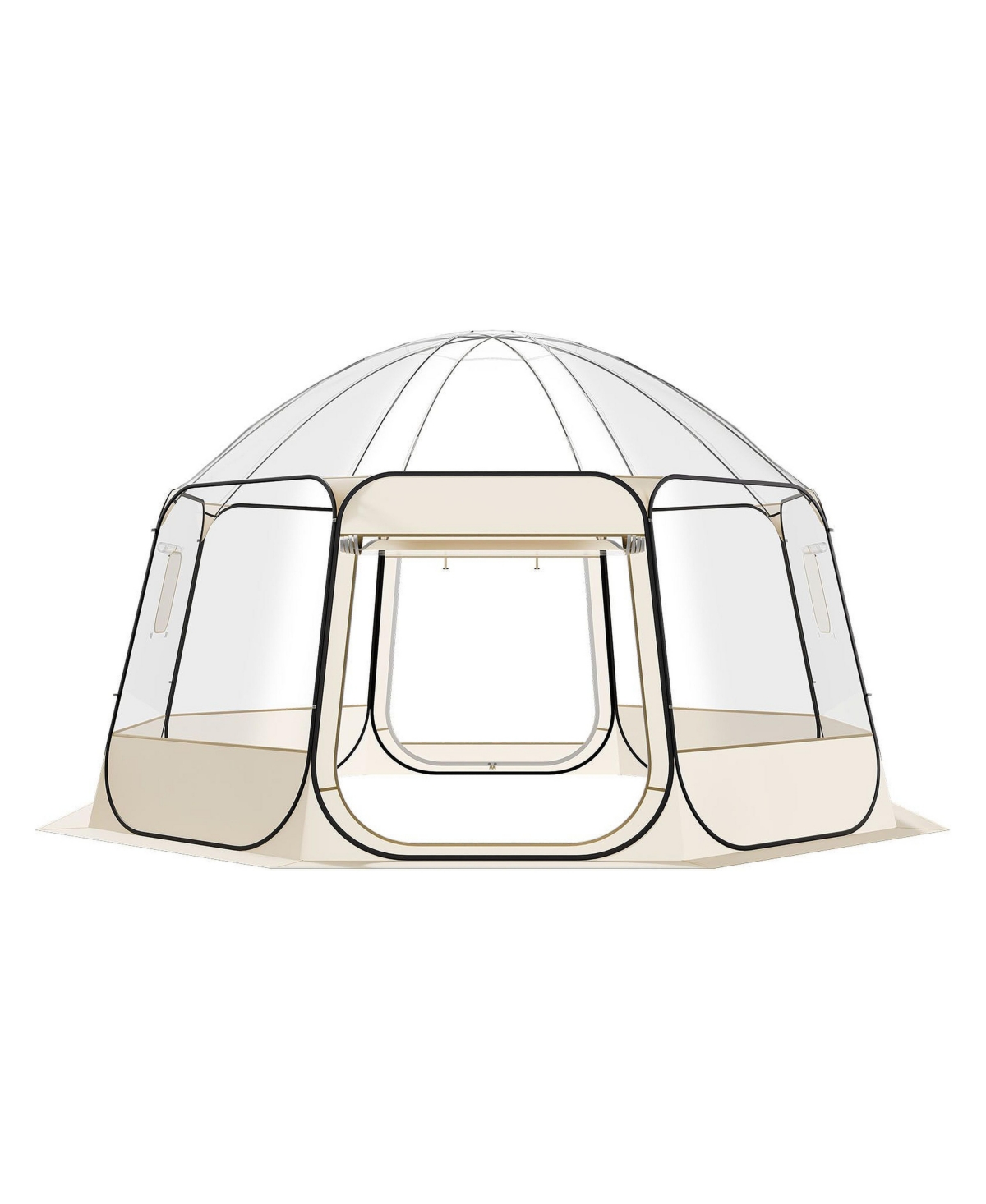 Sevorley Camping Tent, Pop-Up Setup, 12-15 Person, 15 x 13.8 ft for Camping, Travel and Outdoor Activities - Gray