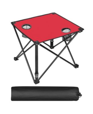 Outdoor Table, Folding Design, Carry Bag, Cup Holders for Camping, Travel and Outdoor Activities