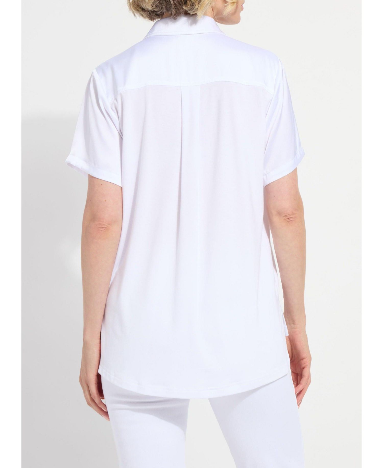 Women's Safira Short-Sleeve Satin Mix-Media Blouse