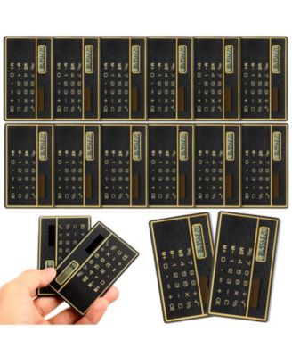 24 Pack 8 Digit Slim Credit Card Design Solar Pocket Mini Calculator for Home Office School Business