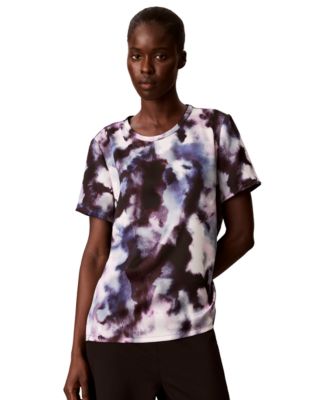 Women's Satin Allover-Print T-Shirt