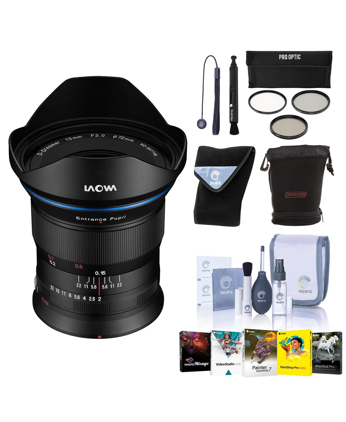 Venus Laowa 15mm f/2 Fe Zero-d Lens for Nikon Z , 72mm Filter, Pc Acc Kit