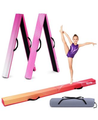 Foldable Balance Beam for Kids and Toddlers, Non-Slip Bottom, Portable Home Gymnastics Equipment with Carry Bag