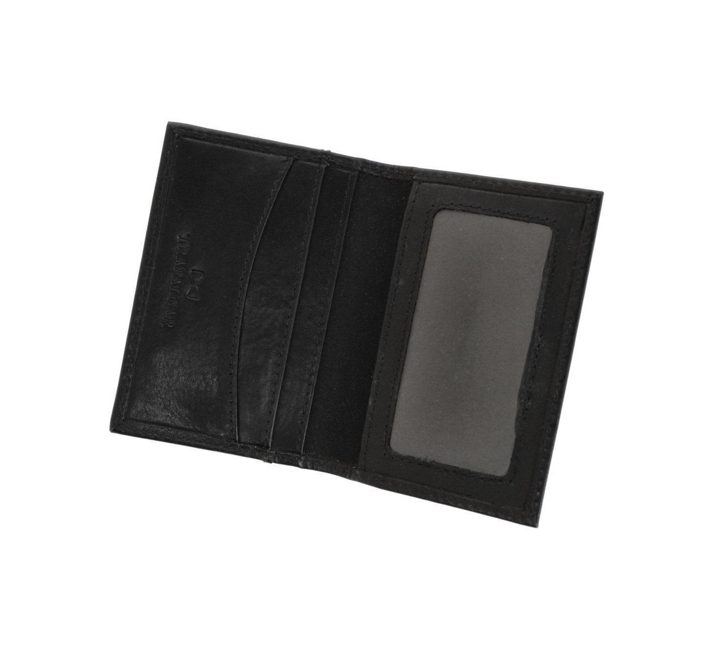 Мужской кошелёк TRAFALGAR Tennyson Slim Bi-Fold ID Window Leather Card Case, цвет: Чёрный — фото 2
