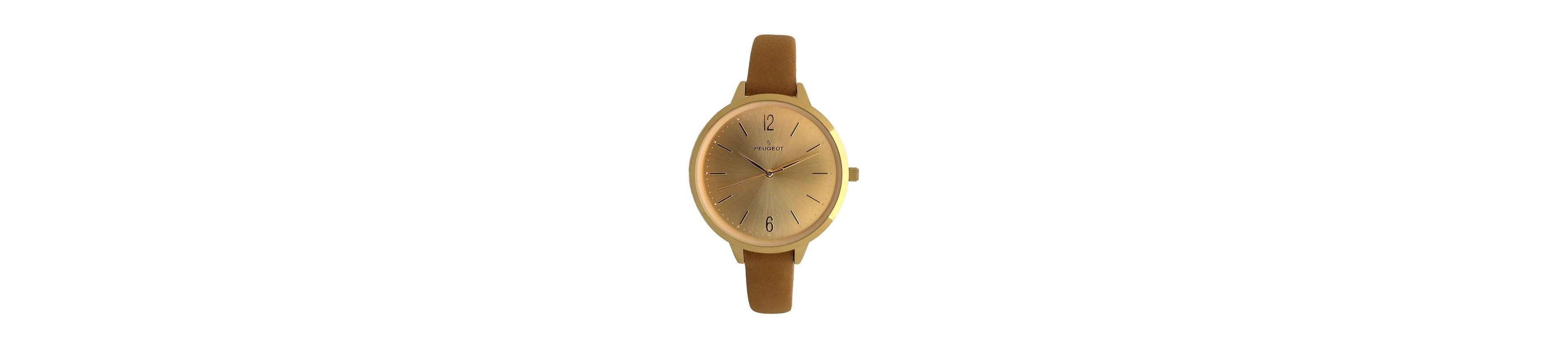 Peugeot Women's 38mm Tan Watch Minimalist Skinny 11mm Strap Watch