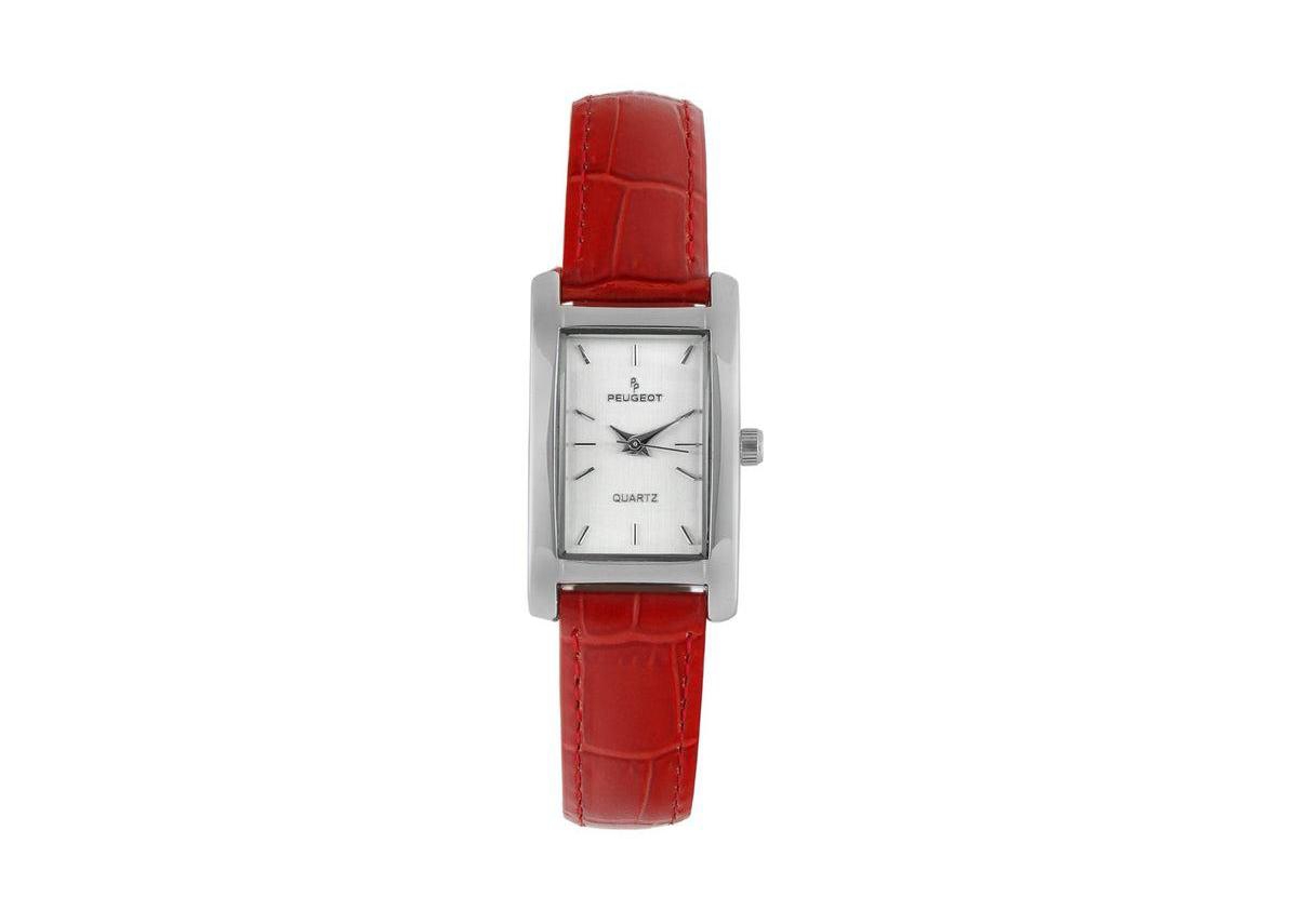 Peugeot Women's Watch 34x20mm Contour Dress Leather Strap - Red