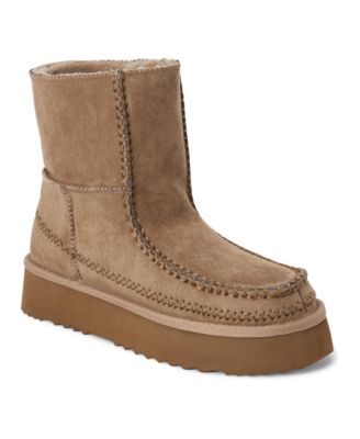 Alaska Faux Shearling Platform Ankle Boots