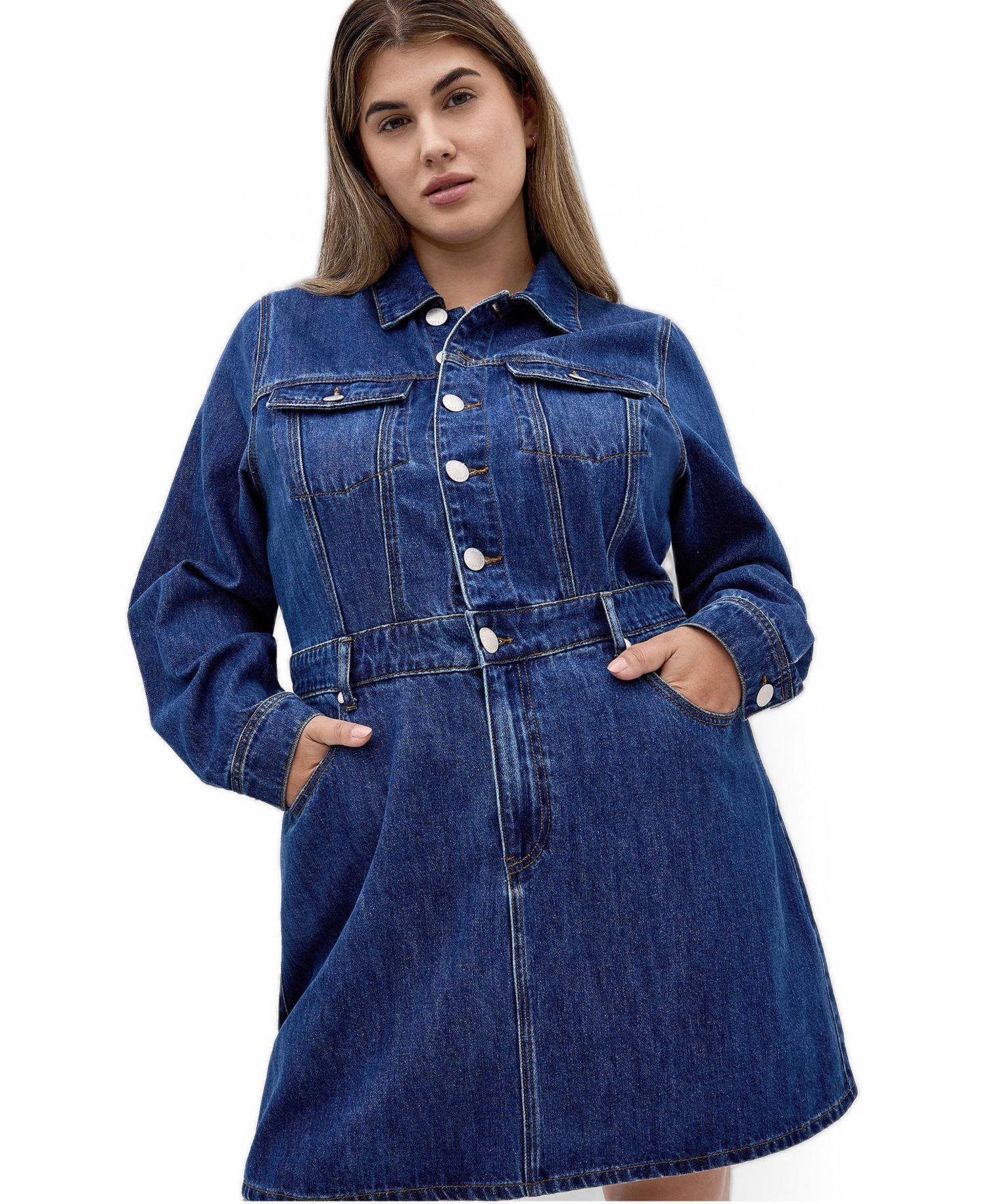 Plus Size Liora Denim Mini Dress
