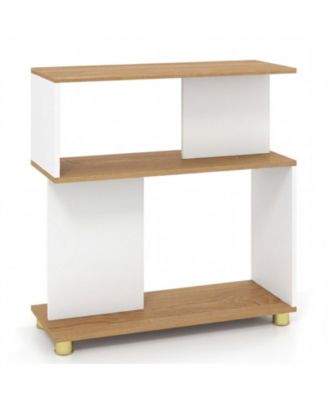 S-Shaped 3-Tier Bookshelf Featuring Adjustable Leveling Feet