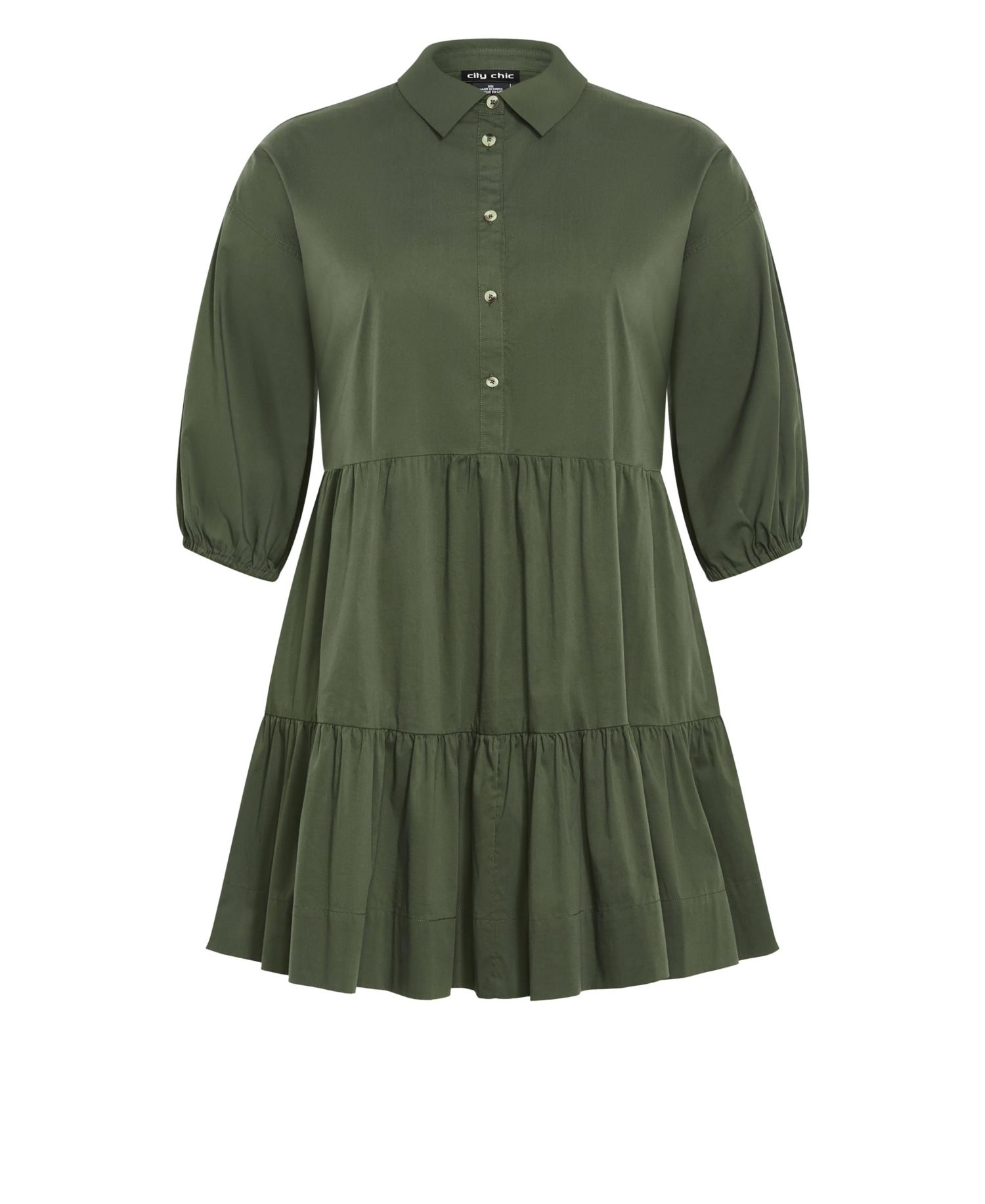 Plus Size Kiara Tiered Cotton-Blend Dress