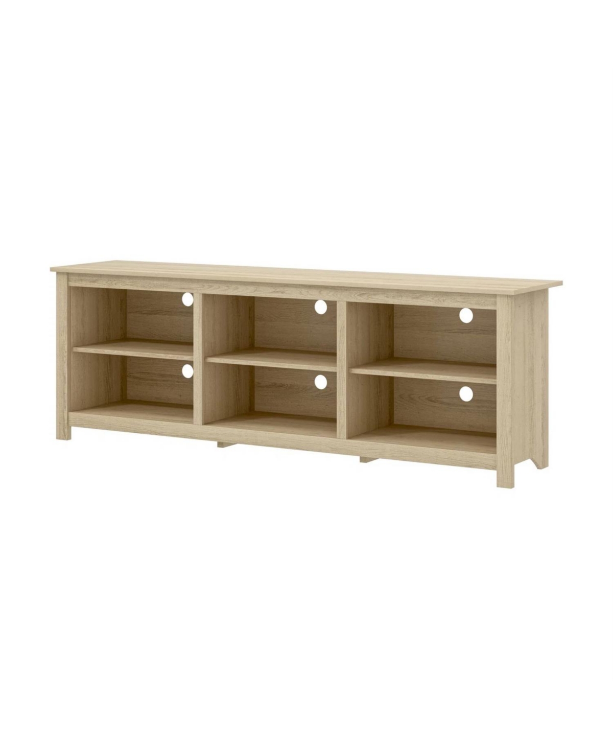 Slickblue Farmhouse Tv Stand with Wood Construction for 70-Inch TVs - Light oak