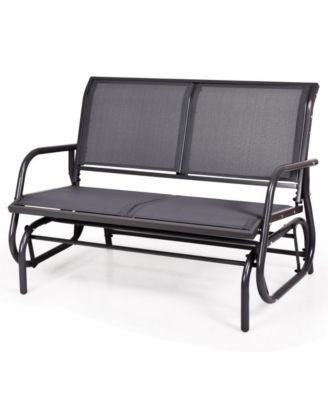 48 Inch Patio Swing Glider Loveseat Rocker Lounge Chair for Backyard