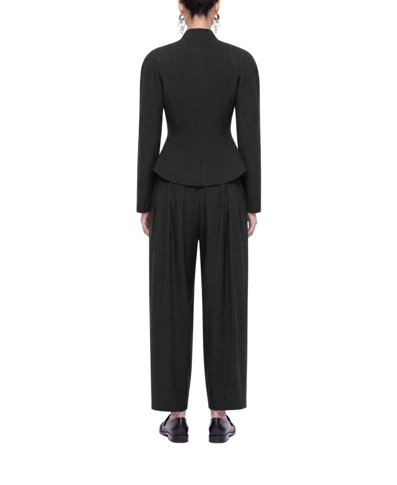 Women's Double Pleat Belted Trousers