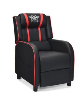 Massage Gaming Recliner PU Leather Chair with Footrest