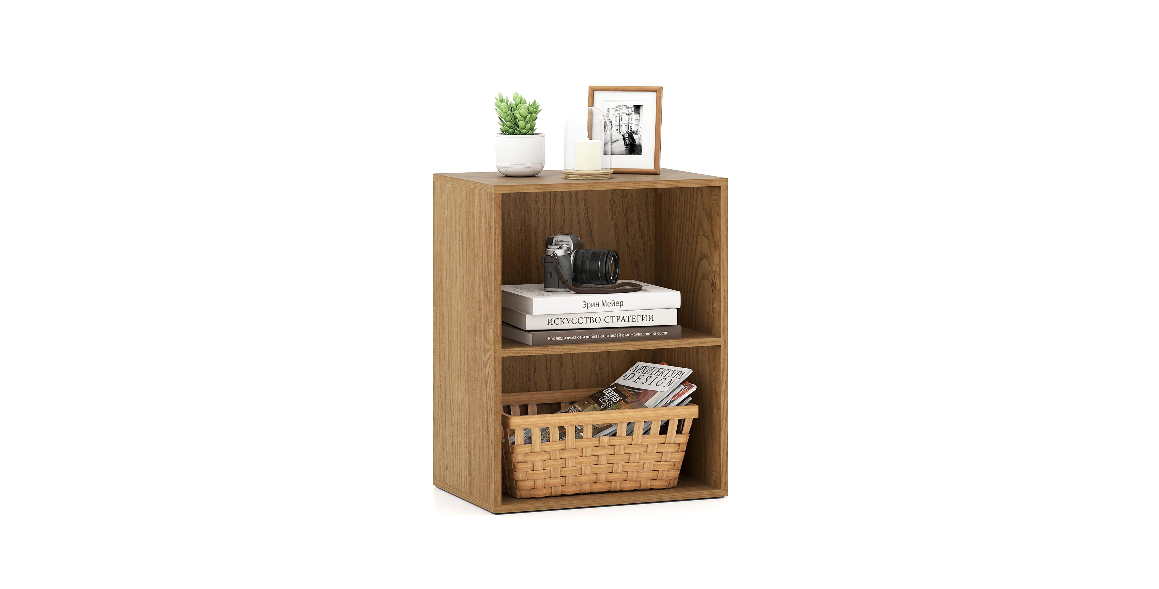 Gymax 2-Cube Bookcase w/ 5-Position Adjustable Shelf Anti-Toppling Kits for Study