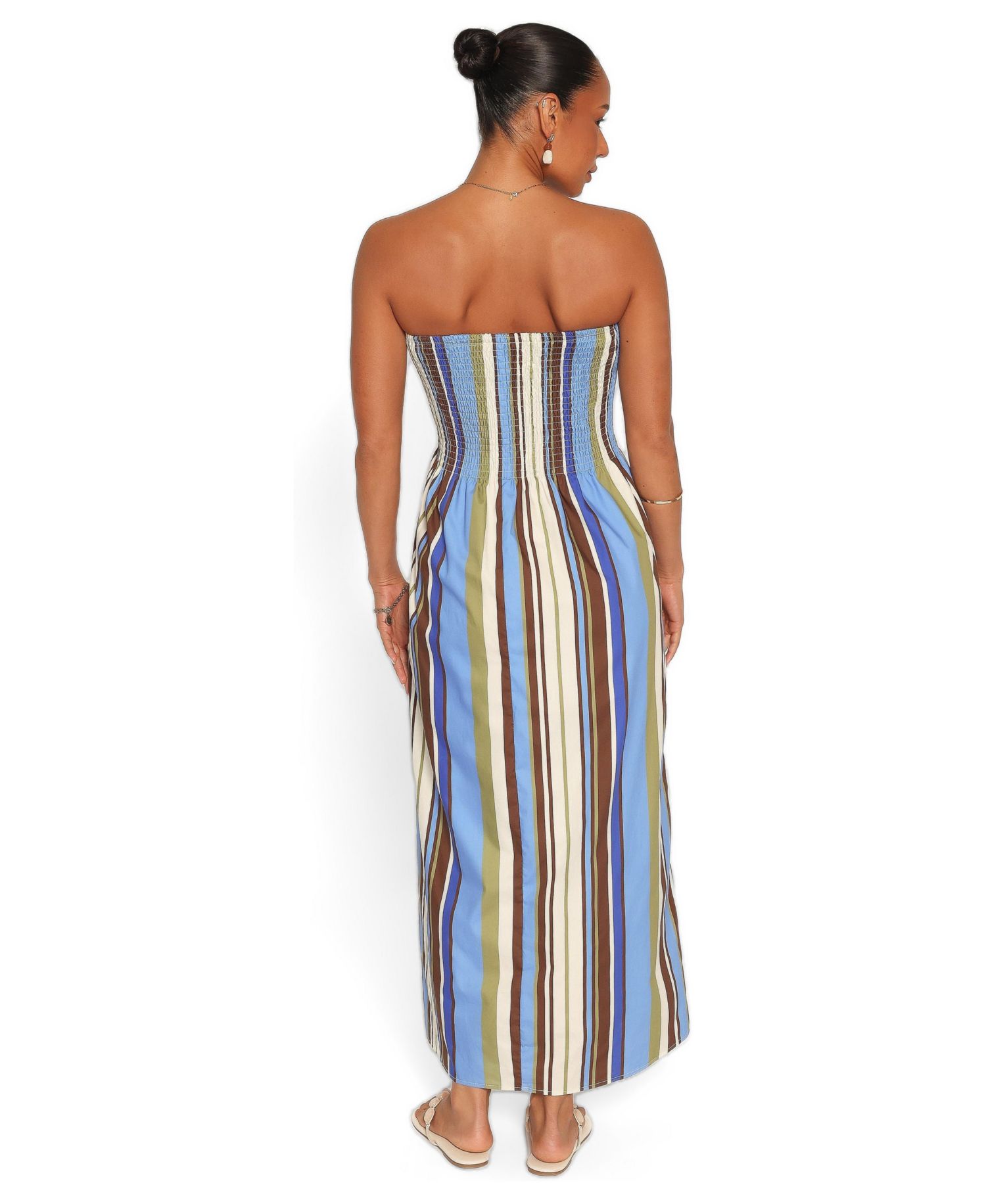 Women's Nella Strapless Striped Maxi Dress