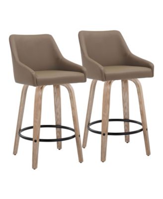 Hannah Upholstered Swivel Counter Stool, Set of 2
