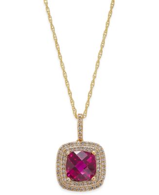 Macy's Lab-Created Ruby (2-1/2 ct. t.w.) and White Sapphire (1/3 ct. t ...