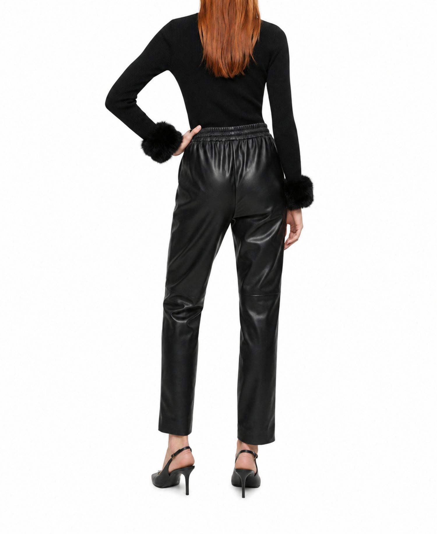 Women's Madelyn High-Rise Pull-On Slim Faux Leather Pants