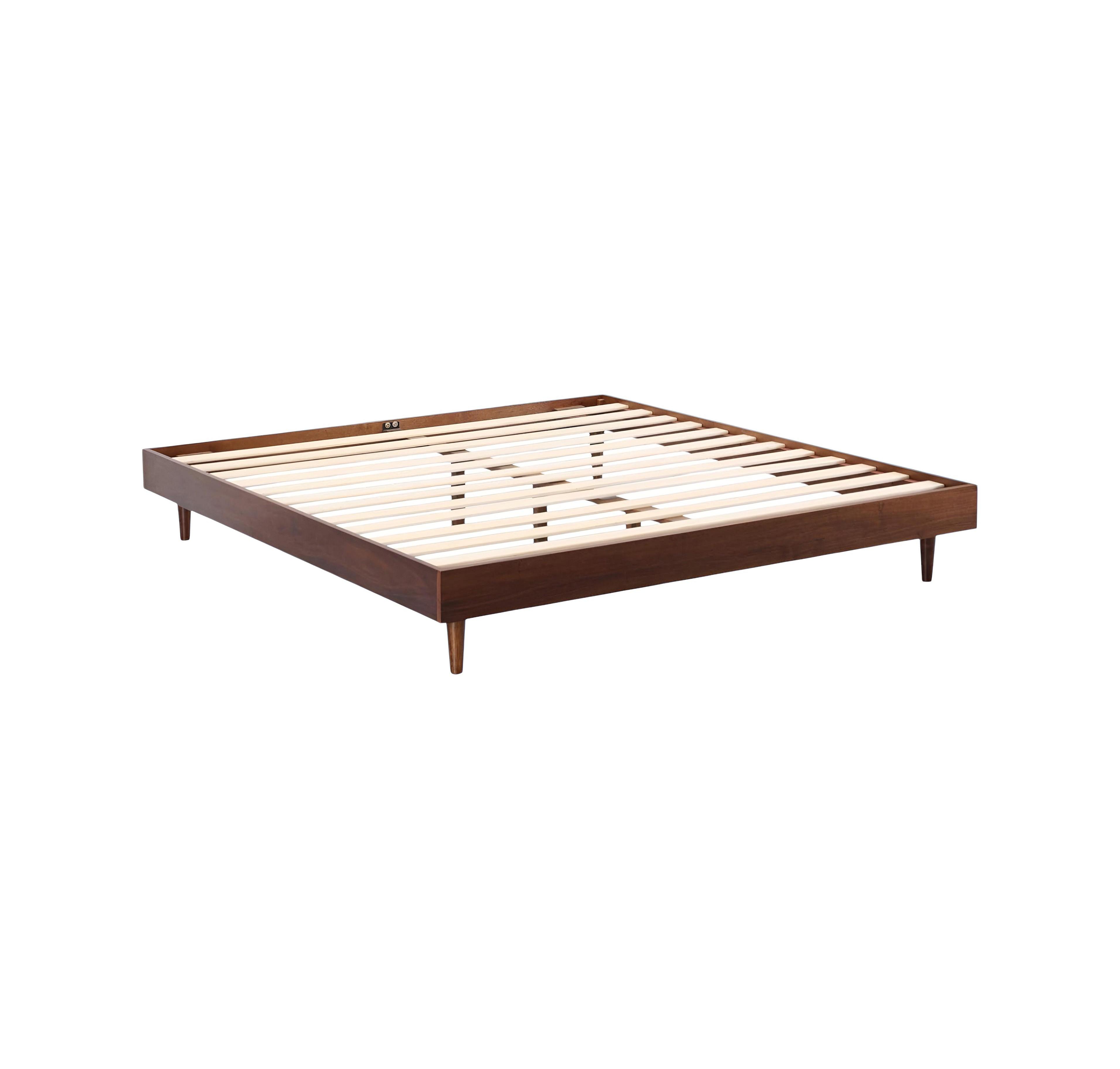 Slickblue Mid-Century Modern Bed Frame with Platform Design for Bedroom