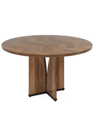 Round Dining Table for 4 Persons with Farmhouse Style for Kitchen