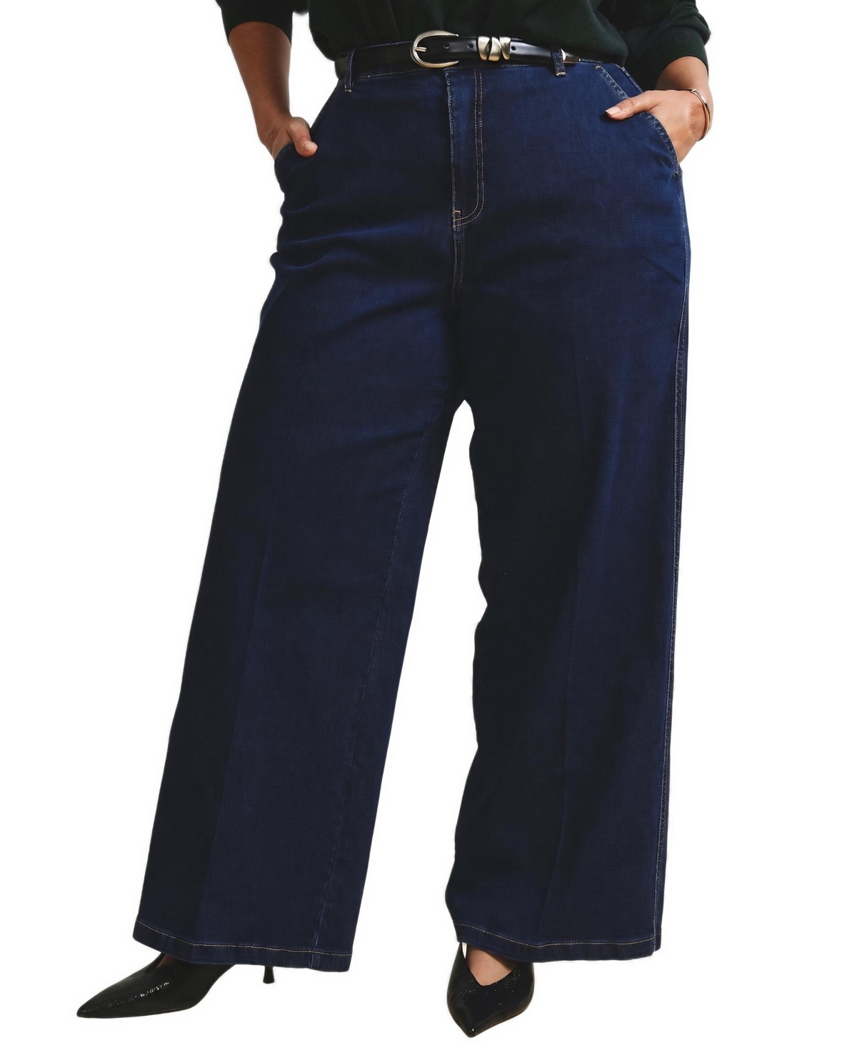 Universal Standard Women's Ramona High Rise Straight Leg Jeans - Wild indigo