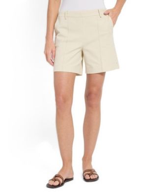 Women's Amanda Pull-On Mid-Rise Stretch-Twill Shorts, 6" Inseam