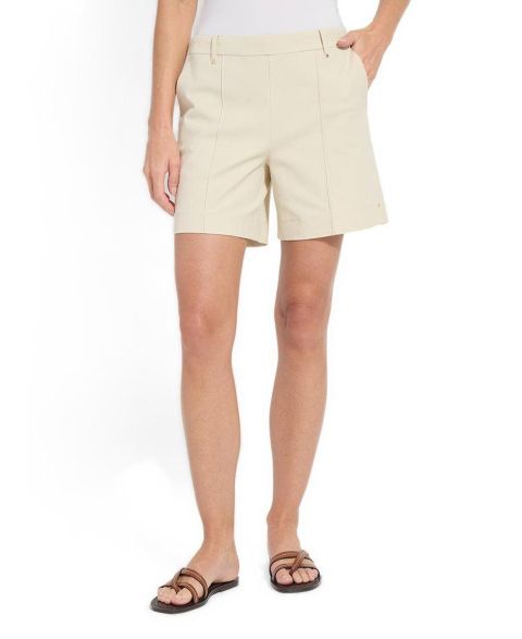 Женские шорты LYSSE Amanda Pull-On Mid-Rise Stretch-Twill Shorts, 6" Inseam, цвет: Бежевый