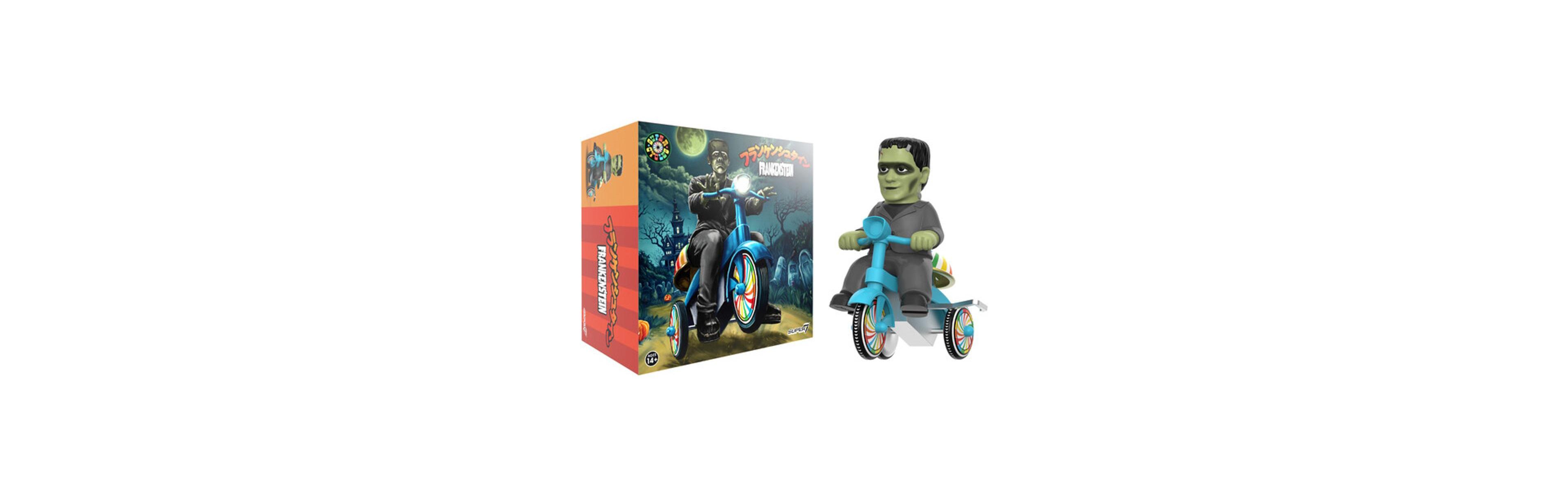 Super7 Frankenstein Super Cycles 4.5" Collectible Figure and Tricycle, 2-Piece Set, 14+