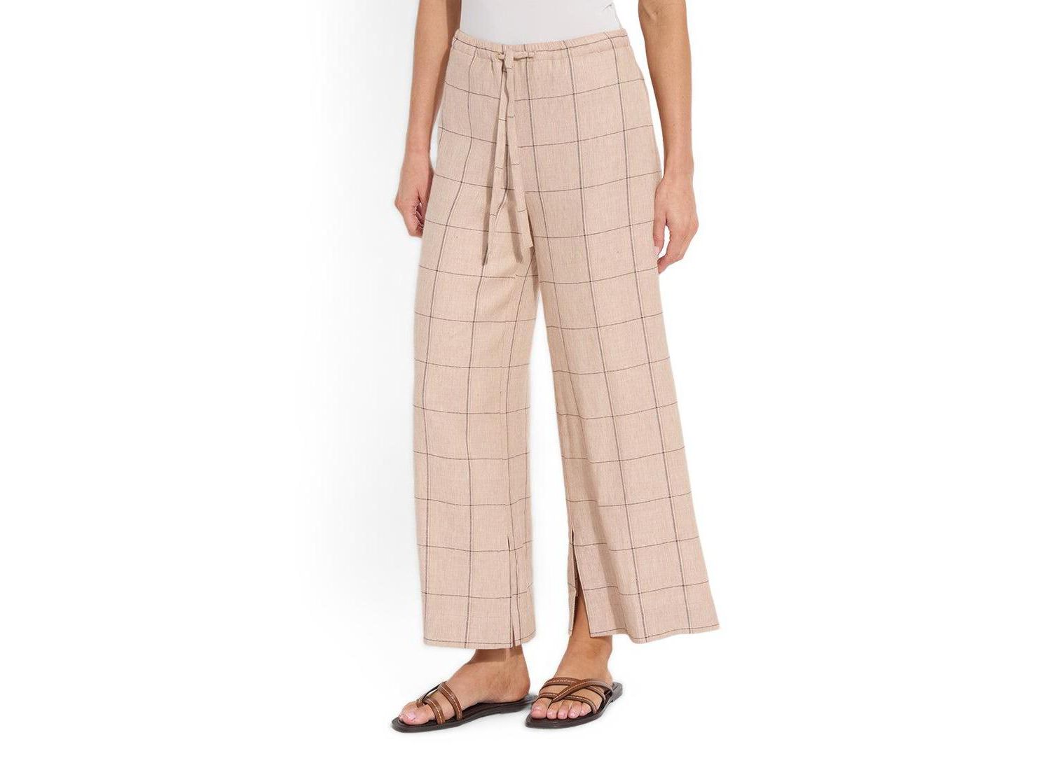 Women's Nixie Wide-Leg Linen-Blend Drawstring Pants