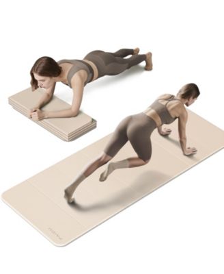 Foldable Yoga Mat 10mm Thick TPE Portable Anti Slip Multipurpose Fitness Mat