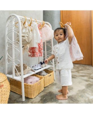 Belle Handcrafted Rattan Kids Clothes Rack - Wicker