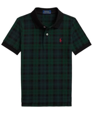 Boys' 2T-7 Plaid Short-Sleeve Polo Shirt