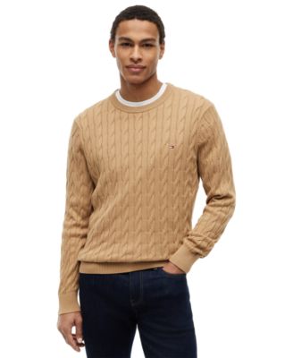 Men's Classic Cotton Cable Crewneck Sweater