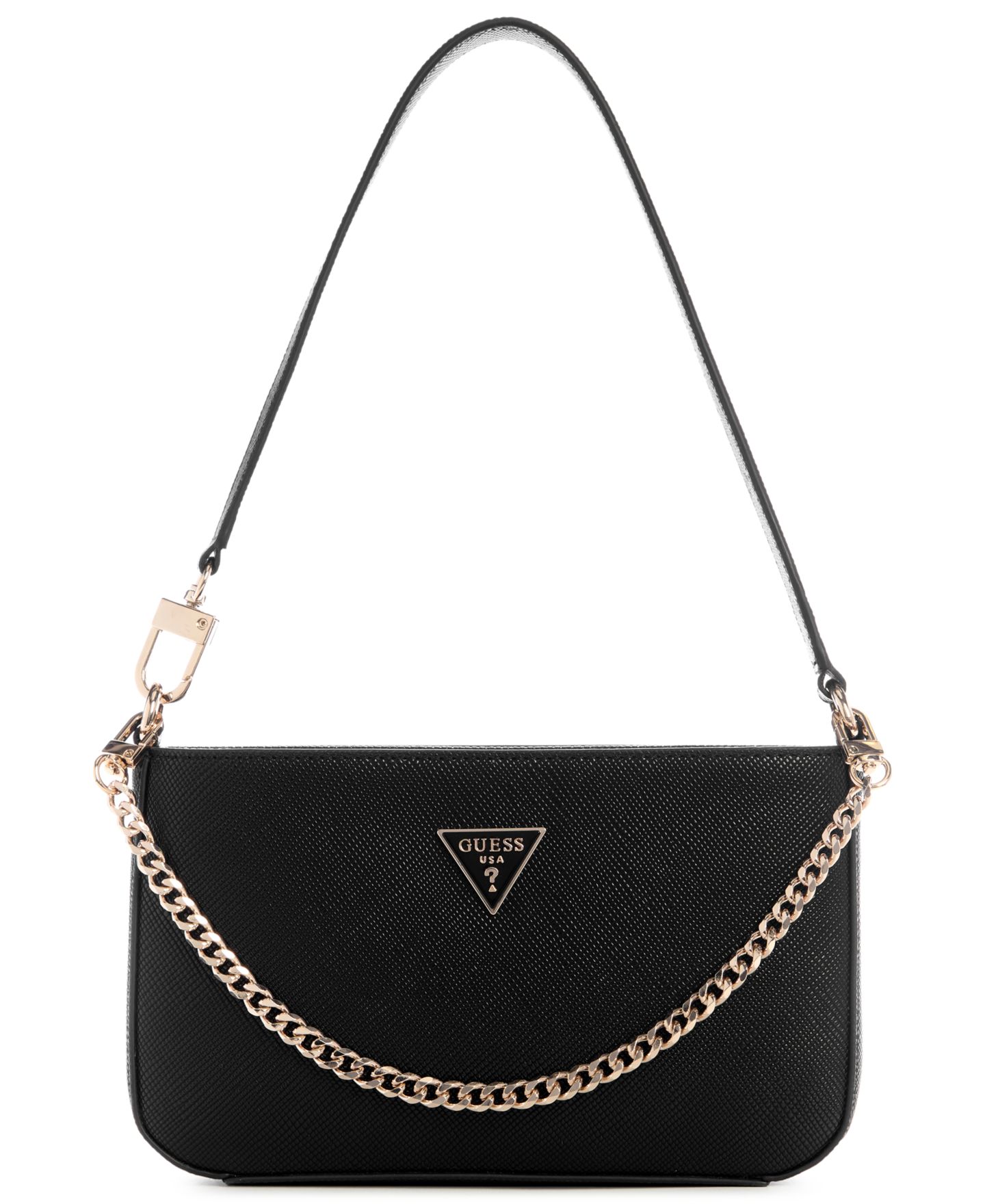 Женская сумка GUESS Noelle II Girlfriend Medium Satchel, цвет: Чёрный — фото 1