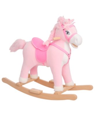 Soft Plush Rocking Ride-On Toy with Sound Effects, Ages 3+